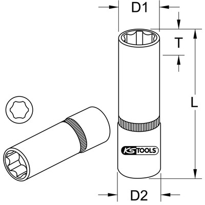 Stecknuss 11 Mm Extra Tief, 1/4 Zoll Antrieb, Chrom – Für Enge Bauraume Und Tiefe Muttern