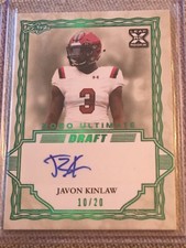 JAVON KINLAW 2020 Leaf Ultimate Autograph #10/20 S.F. 49ERS GAMECOCKS COMMANDERS