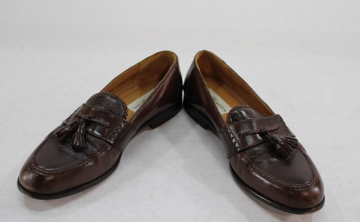 Mezlan Madison Black Luxury Tassel Loafers Men 11 M Made Spain Braided‎ Trim Mezlan MADISON brown tassel loafer with braded Trim. Size 10  main image 4