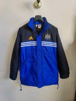 1998-99 Newcastle FC Padded Bench Coat Adidas Jacke Bomber Fußball Herren Größe M