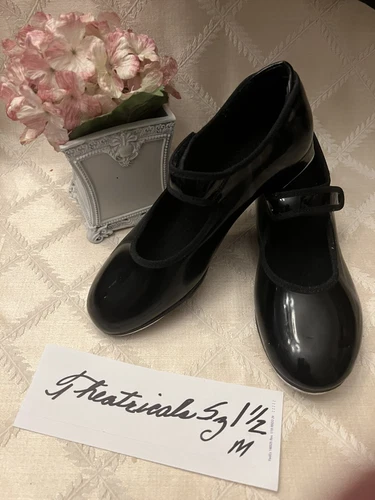 Theatricals Dance Tap Shoes Girl's Sz 1   1/2M