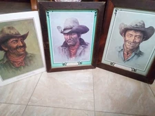Vtg 70s BILL HAMPTON Art Print RAMROD COWBOY 