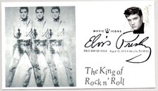#5009 ELVIS PRESLEY KING OF ROCK & ROLL STAMP FDC, ANDY WARHOL