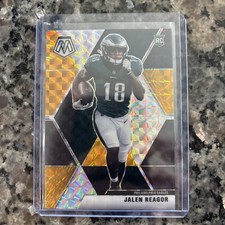 2020 Panini Mosaic #208 Jalen Reagor Black Gold Choice 8/8 Rookie