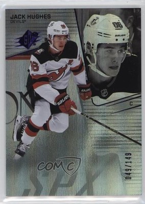 2022-23 SPx Colored Holofoil 49/149 Jack Hughes #31 1m2s