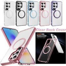 Mag-Safe Case Clear Back Cover For Samsung Galaxy S26 Ultra/S25/S23 FE/A55/A15