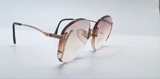 Vintage Marcolin 971 Plated Oval Rimless Metal Sunglasses FRAMES ONLY Italy
