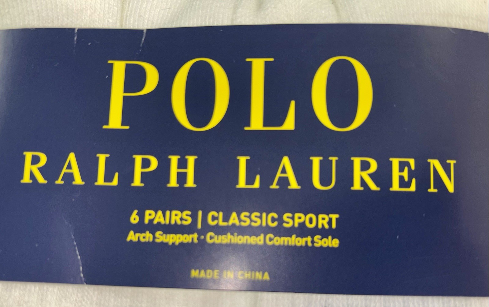 SAOLA Calze Polo Ralph Lauren bianche classiche sportive supporto arco plantare suola ammortizzata uomo 6 12