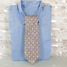 Abstract Geo Silk Neck Tie Mens Light Purple Classic Careerwear Dress ROYAL GOLD