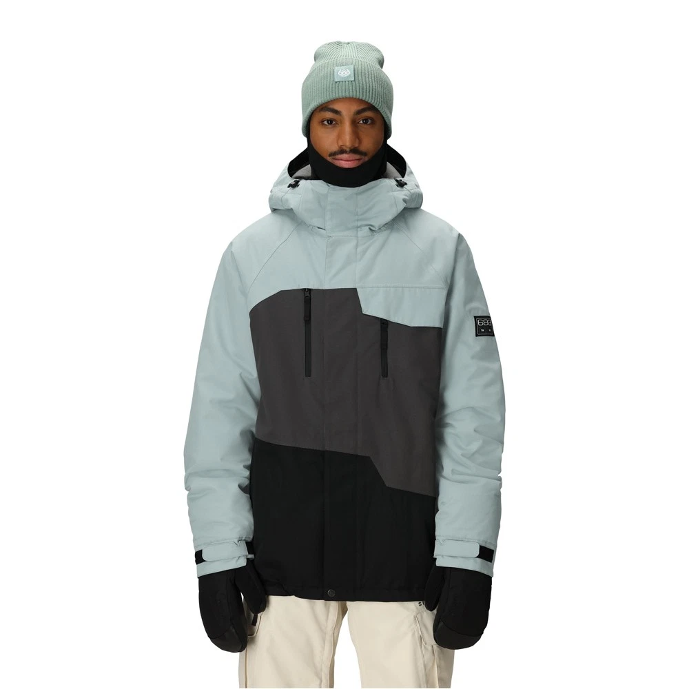 686 Men's Geo Insulated Jacket - M - Dusty Marine Colorblock
