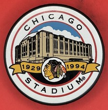 Vintage Chicago Stadium Chicago Blackhawks 1929-1994 NHL Official Hockey Puck