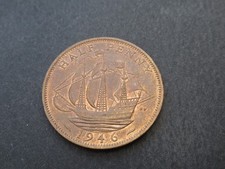 1946 George VI Bronze Half Penny Nice Collectable Condition 1/2d