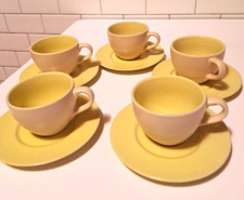 5 TAZZE DA CAPPUCCINO/THE' IN PORCELLANA BEIGE/VERDINA