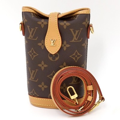 Louis Vuitton Monogram Fold Me Pouch Schultertasche Braun M80874 RFID #1646