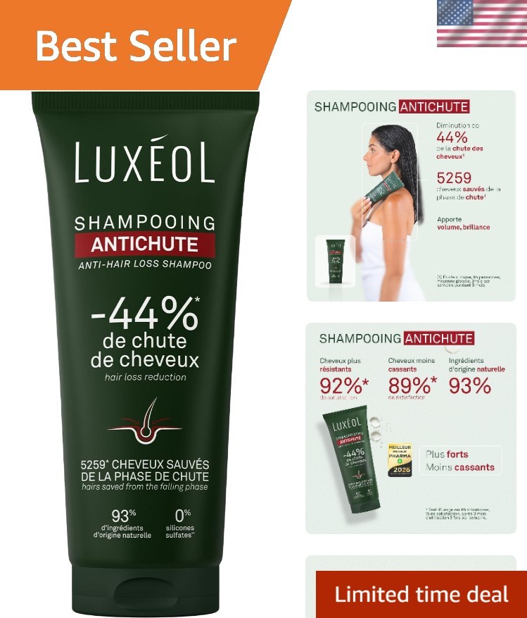 Shampooing antichute Luxéol 200ml le soin d'exception à la kératine pure