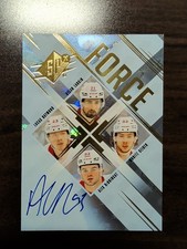 2024-25 Spx Force Alex DeBrincat, Dylan Larkin, Lucas Raymond #SF-LRSD Auto /25