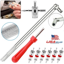 Tire Valve Stem installation HD Chrome Tool Puller Car Plug Core Remover Repair