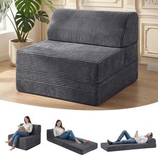 Folding Sofa Bed with Pillow, Memory Foam Fold Out Chair Bed, Convertible Sle...