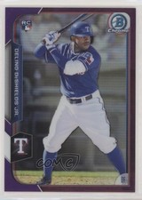 2015 Bowman Chrome Purple Refractor 206/250 Delino DeShields Jr #162 fm0