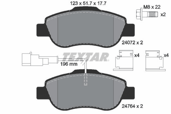 Bremsbelagsatz Scheibenbremse Vorderachse FüR Fiat Ford 500 C KA-image