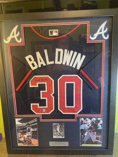 DRAKE BALDWIN AUTO BLUE BRAVES JERSEY W ROY CARD BECKETT COA WOW