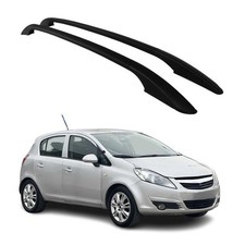 Dachreling Relingträger für Opel Corsa D 2006-2015 S07 Aluminium Schwarz 2x