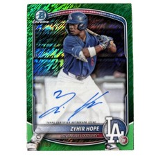 Los Angeles Dodge Bowman Chrome 2025 Green Refractor /99 Auto