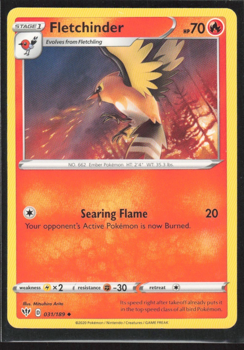 2020 Sword & Shield - Darkness Ablaze Fletchinder Stage 1/Uncommon #31
