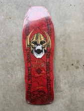 Rare Per Welinder Red Viking Skull Powell Peralta Skateboard Deck