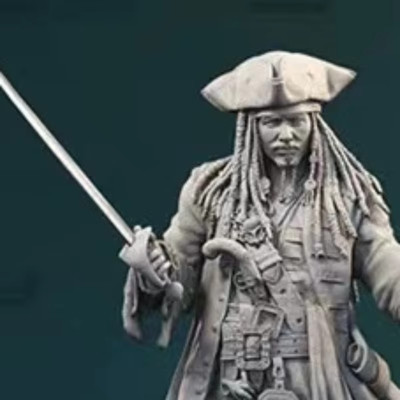 1/24 Captain Jack Sparrow from ''Pirates of the Caribbean'' Unpainted Unassembled