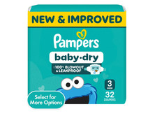 Pampers Baby Dry Diapers Size 3, 32 Count