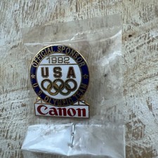 Canon OFFICIAL SPONSOR OF THE 1992 U.S. OLYMPIC TEAM Collectible Lapel Pin