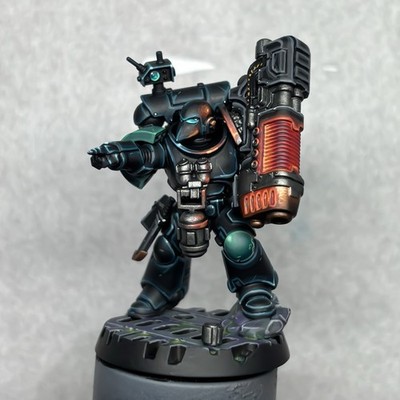 Warhammer 40k  DEATHWATCH Kill Team Gunner Pro painted and Kitbashed TOMB WORLD