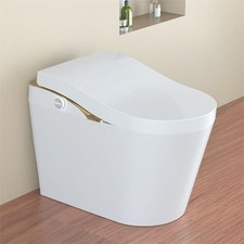 Modern Smart Toilet With Bidet, Auto Flush, Auto Open/Close,Heated Seat, Warm Wa