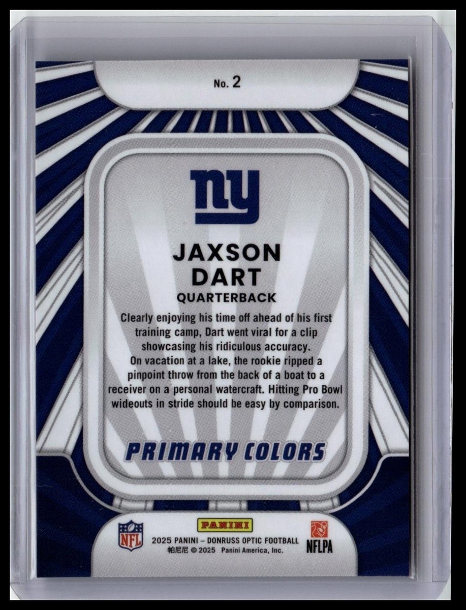 オゾンロックス ロケットライト ポイントカード景品 希少 レア 2025 Donruss Optic #2 Jaxson Dart Rookie Primary Colors | eBay