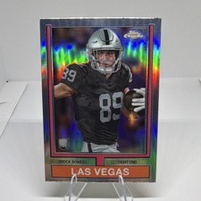 Topps 2024 Chrome Brock Bowers #74TF-12 Rookie Refractor Raiders 1974 Insert