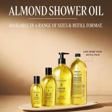L'Occitane Authentic Cleansing And Softening Refillable Shower Oil 4 Sizes