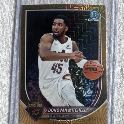 Donovan Mitchell 2025-26 Topps Bowman Chrome Gold Mojo 41/50 Cavaliers #BCV-91