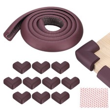 6.5 ft x 2.36 Inch Edge Corner Protector with 10 Corners, Brown