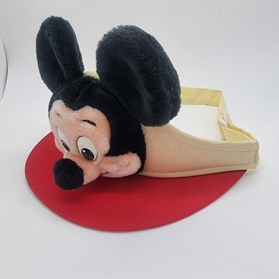 Mickey Mouse Schirmmütze Stirnband 60er Vintage Walt Disneyland Disney World Plüsch
