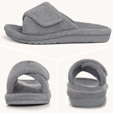 Women's Adjustable Orthopedic Slippers Fluffy Open Toe Arch Support Sandals