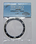 Seiko Divers Watch Bezel Insert 38x31.25mm, Silver on Black, Plastic