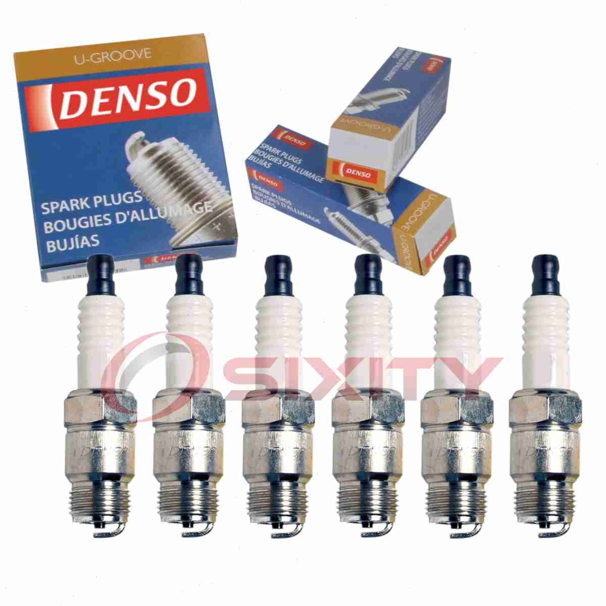 6 pc Denso Standard U-Groove Spark Plugs for 1970-1974 Chevrolet K20 Pickup wj