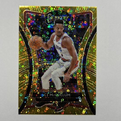 2019 Select Premier Level C.J. McCollum #174 Gold Disco Prizm /10 Jersey # Match