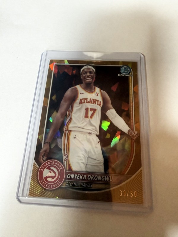 Onyeka Okongwu 2025 Bowman Chrome Sapphire #BCV-167 Gold Refractor /50