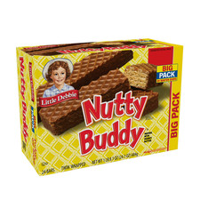 Little Debbie Nutty Buddy Bars Wafers with Peanut Butter Dessert BIG PACK 24