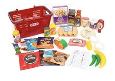 HEB Tienda de comestibles Niños Jugar Comida Cena Comida Cesta de compras 35 Piezas TOTALMENTE NUEVO
