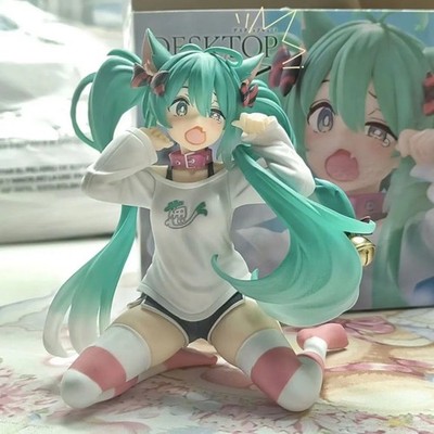 Hatsune Miku Cat Ear PVC Action Figure Anime Model Toy Collectible Gift 12CM New