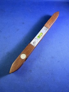 SALE Vintage Rosewood Torpedo Pocket Level Spirit Bubble Vial Restored