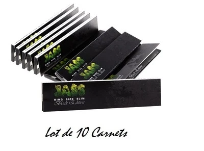 JASS SLIM BLACK Edition 10 Carnets de Feuilles à rouler